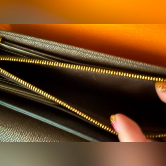 Louis Vuitton Damier Ebene RoseberyTurn Lock Flap Closure Long Wallet LV Dusty - Picture 12 of 13